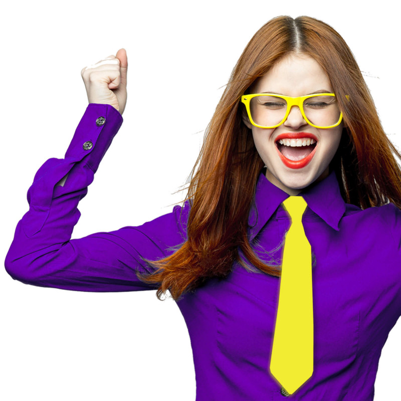 CRAVATE COLORZ JAUNE
