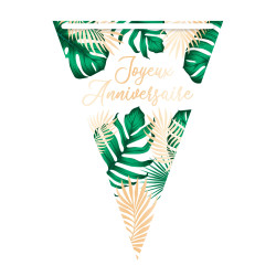 GUIRLANDE FANIONS ANNIVERSAIRE TROPICAL