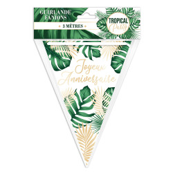 GUIRLANDE FANIONS ANNIVERSAIRE TROPICAL