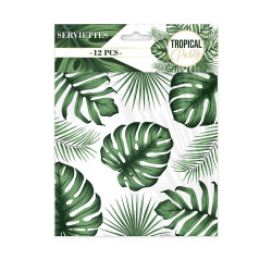 SERVIETTES ANNIVERSAIRE TROPICAL X12