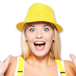 CHAPEAU COLORZ JAUNE