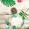 ASSIETTES ANNIVERSAIRE TROPICAL X6