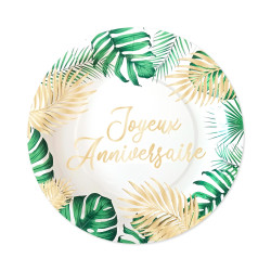 ASSIETTES TROPICAL PARTY X6