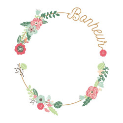 STICKER PM FLEURS BONHEUR