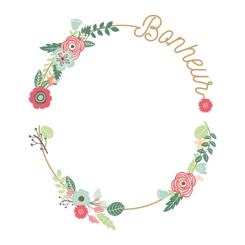 STICKER PM FLEURS BONHEUR STICKER PM FLEURS BONHEUR