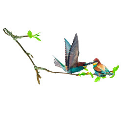 STICKER PM BRANCHE OISEAUX