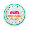 ASSIETTES ANNIVERSAIRE MIXTE X6