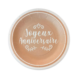ASSIETTES PARTY KRAFT X6
