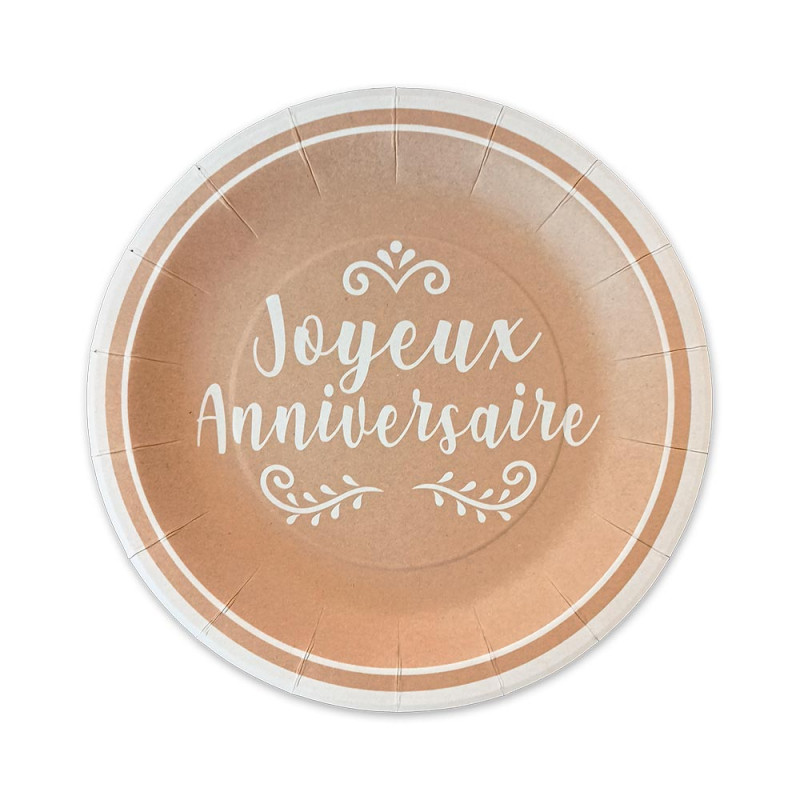 ASSIETTES PARTY KRAFT X6