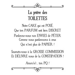 STICKER PRIÈRES TOILETTES