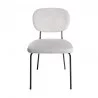 CHAISE ART DÉCO EN VELOURS GRIS SOURIS 43x56x82cm