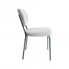 CHAISE ART DÉCO EN VELOURS GRIS SOURIS 43x56x82cm