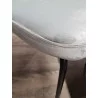 CHAISE ART DÉCO EN VELOURS GRIS SOURIS 43x56x82cm