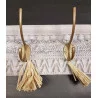 PATÈRE 5 TÊTES EN BOIS MDF ET MÉTAL PLUMERIA 50x20x7cm