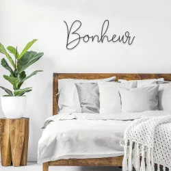 DÉCORATION EN MÉTAL "BONHEUR"