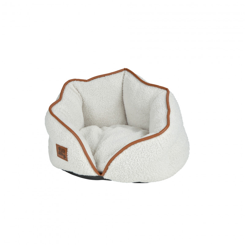PANIER ROND LAINE WOOLY ECRU D40*H32CM
