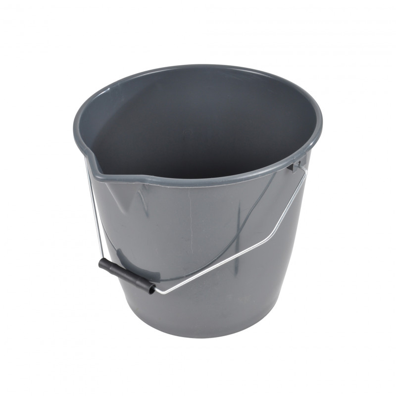 SEAU PLASTIQUE AVEC BEC ET ANSE METAL 12