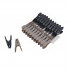 SET DE 24 PINCES À LINGE RONDES PLASTIQUE ANTHRACITE ET TAUPE