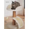 ARBRE À CHAT ÉCRU WOOLY AVEC JOUET ET GRIFFOIR D30xH40cm ARBRE À CHAT ÉCRU WOOLY AVEC JOUET ET GRIFFOIR D30xH40cm