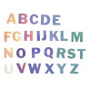 STICKER HOLOGRAPHIQUE, ALPHABET, H.4CM X