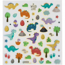 GOMMETTE DINO PHOSPO ET HOLO, COULEURS E