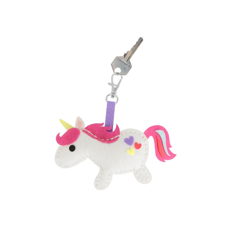 KIT PORTE-CLE FEUTRINE LICORNE 12x10,5CM
