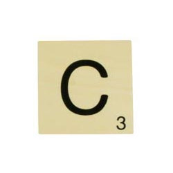 MAXI LETTRE DECO C, EN BOIS, 10 X 10 CM
