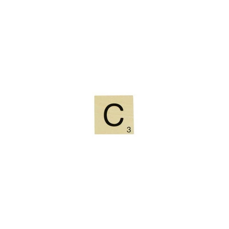 MAXI LETTRE DECO C, EN BOIS, 10 X 10 CM