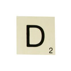 MAXI LETTRE DECO D, EN BOIS, 10 X 10 CM