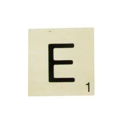 MAXI LETTRE DECO E, EN BOIS, 10 X 10 CM