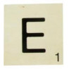 MAXI LETTRE DECO E, EN BOIS, 10 X 10 CM