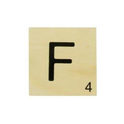 MAXI LETTRE DECO F, EN BOIS, 10 X 10 CM