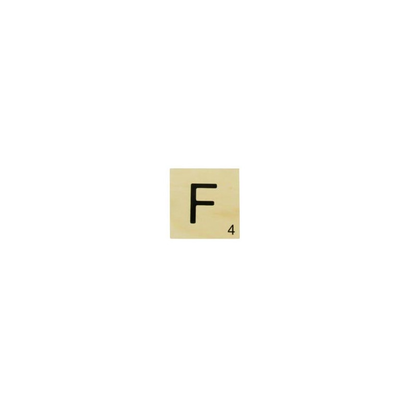 MAXI LETTRE DECO F, EN BOIS, 10 X 10 CM