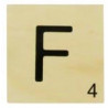MAXI LETTRE DECO F, EN BOIS, 10 X 10 CM