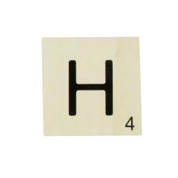 MAXI LETTRE DECO H, EN BOIS, 10 X 10 CM