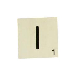 MAXI LETTRE DECO I, EN BOIS, 10 X 10 CM
