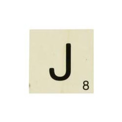 MAXI LETTRE DECO J, EN BOIS, 10 X 10 CM