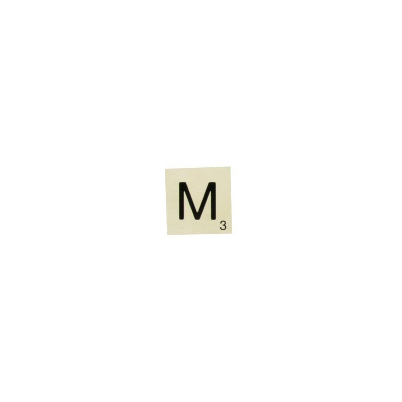 MAXI LETTRE DECO M, EN BOIS, 10 X 10 CM
