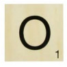 MAXI LETTRE DECO O, EN BOIS, 10 X 10 CM