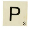 MAXI LETTRE DECO P, EN BOIS, 10 X 10 CM