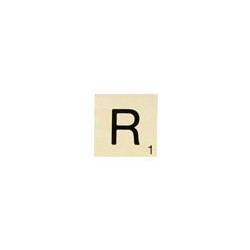 MAXI LETTRE DECO R, EN BOIS, 10 X 10 CM