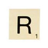MAXI LETTRE DECO R, EN BOIS, 10 X 10 CM