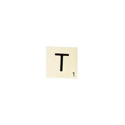 MAXI LETTRE DECO T, EN BOIS, 10 X 10 CM