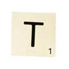 MAXI LETTRE DECO T, EN BOIS, 10 X 10 CM