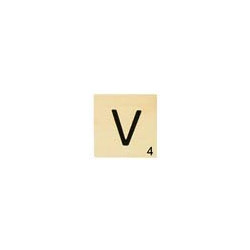 MAXI LETTRE DECO V, EN BOIS, 10 X 10 CM