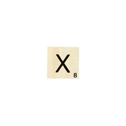 MAXI LETTRE DECO X, EN BOIS, 10 X 10 CM