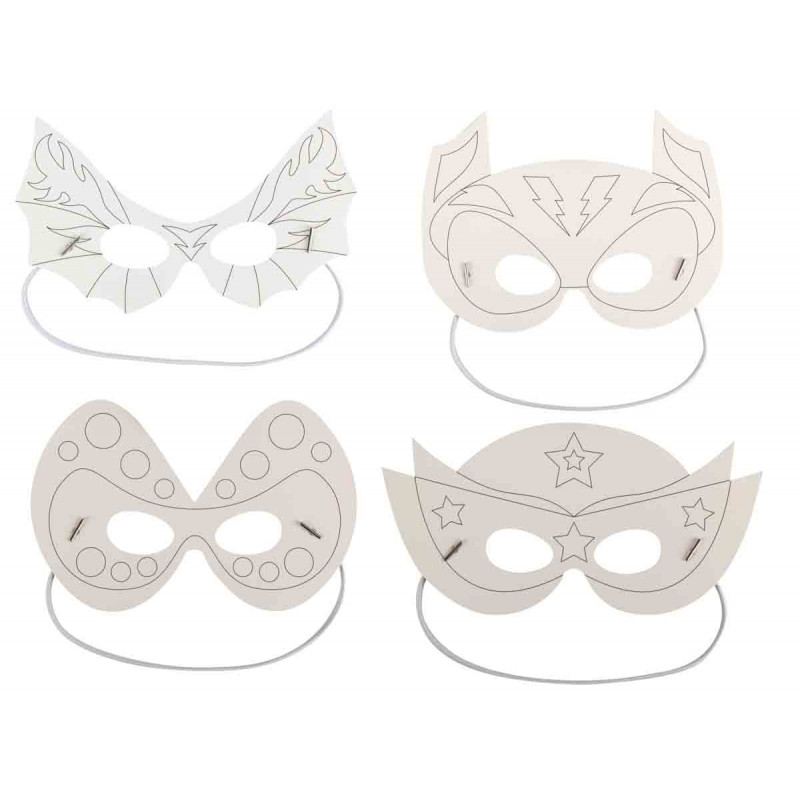 MASQUES SUPER HEROS CARTON BLANC 15 A 22