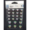 STICKER STRASS EN ACRYLIQUE COEUR X22