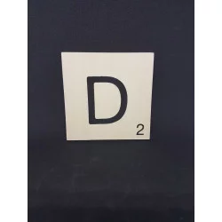 MAXI LETTRE DÉCO D EN BOIS 10x10cm