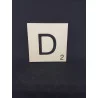 MAXI LETTRE DÉCO D EN BOIS 10x10cm